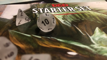 dungeons and dragons starter manual with clear dice